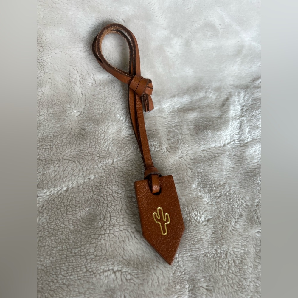 Madewell Leather Cactus Dangly Dongle Purse Accessory